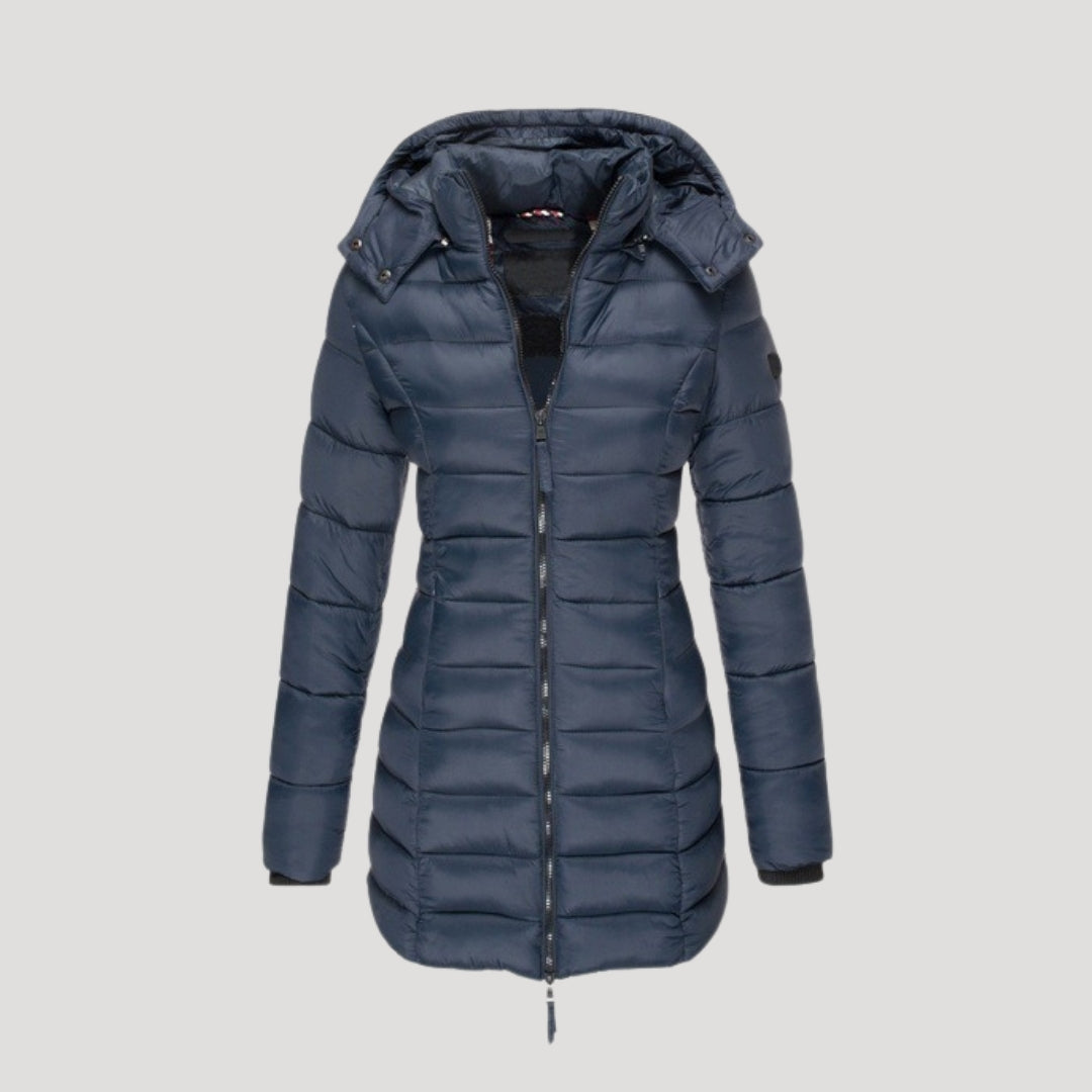Women’s long padded winter coat hooded puffer jacket