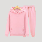 Men’s and women’s fleece hoodie joggers winter tracksuit set