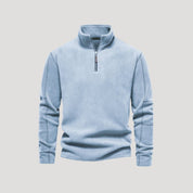 Men’s fleece half zip cosy winter jumper