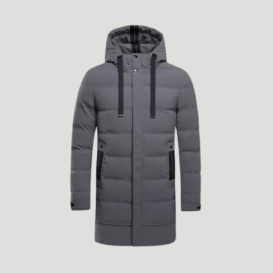 Classic men's long puffer coat