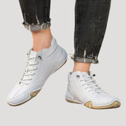 Men’s leather high-top sneakers – casual streetwear shoes