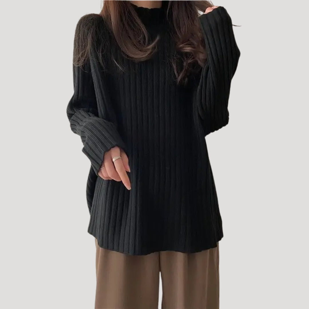 Women’s roll neck knitted jumper oversized winter style