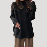 Women’s roll neck knitted jumper oversized winter style