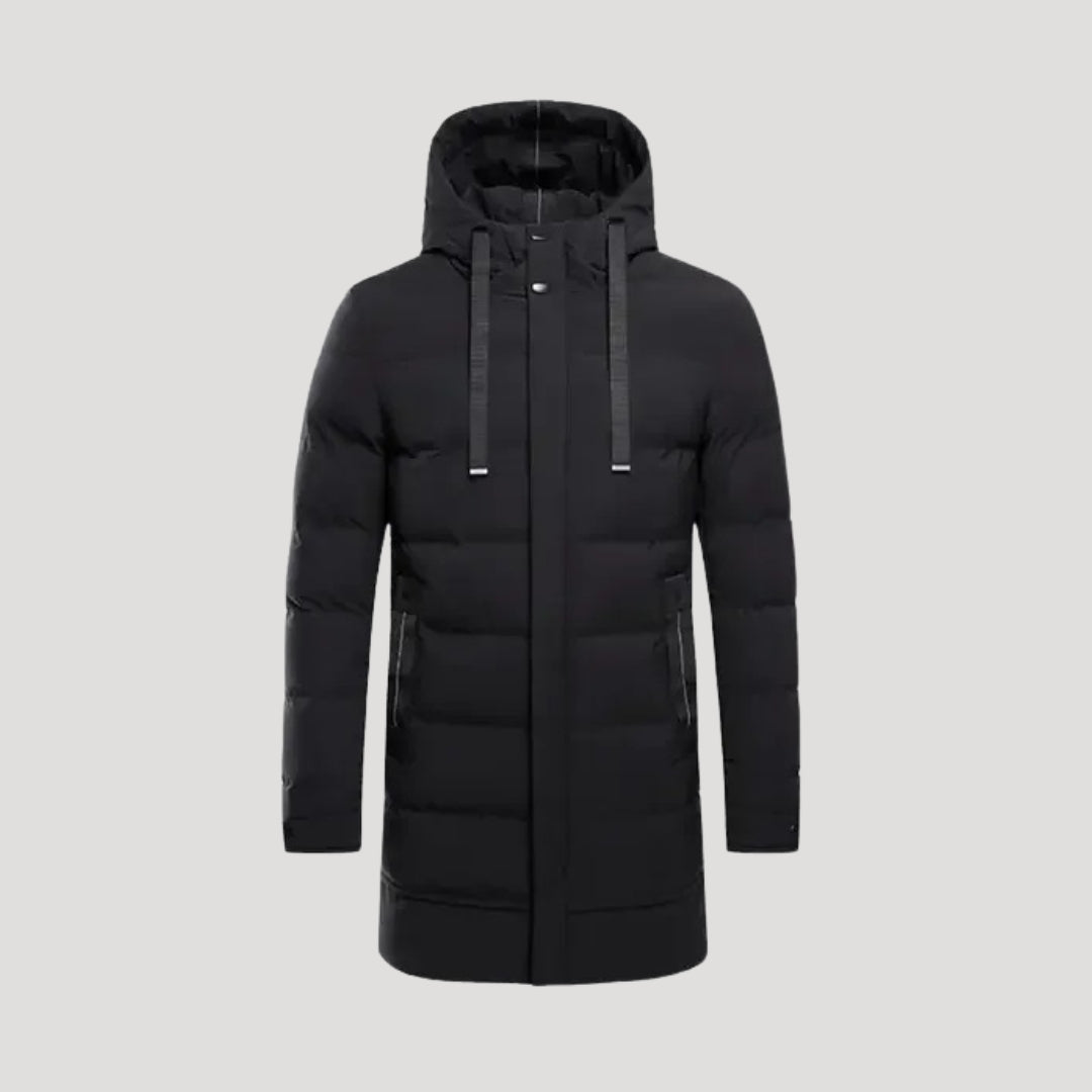 Classic men's long puffer coat