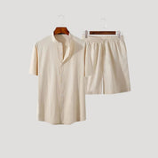 Men’s short sleeve co ord set – summer linen outfit