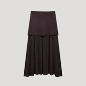 Sophisticated sleeveless vest and pleated skirt set