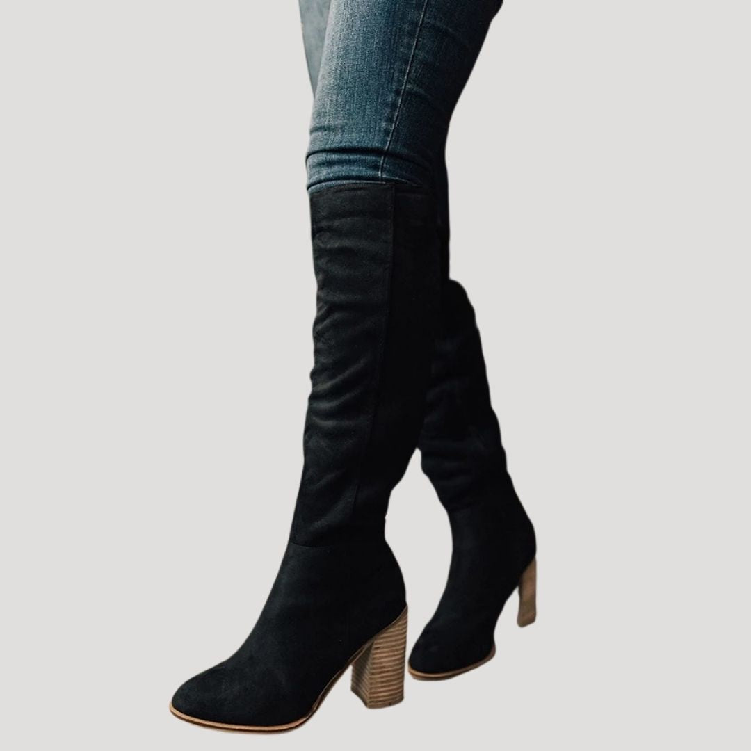 Women’s heeled over the knee winter boots
