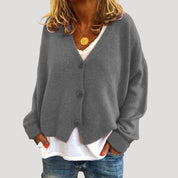 Women’s cardigan oversized v neck button up knit