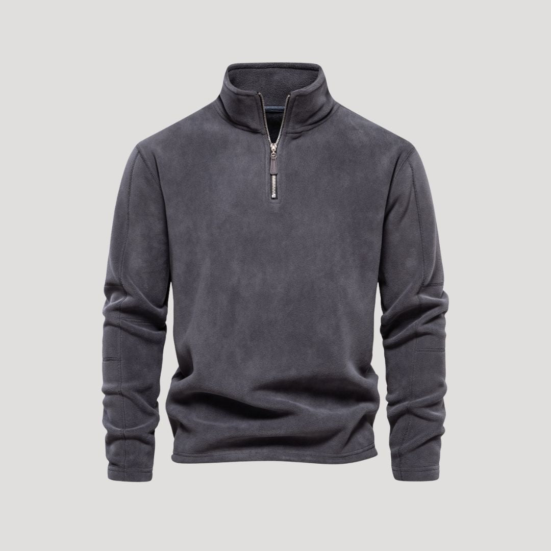 Men’s fleece half zip cosy winter jumper