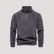 Men’s fleece half zip cosy winter jumper