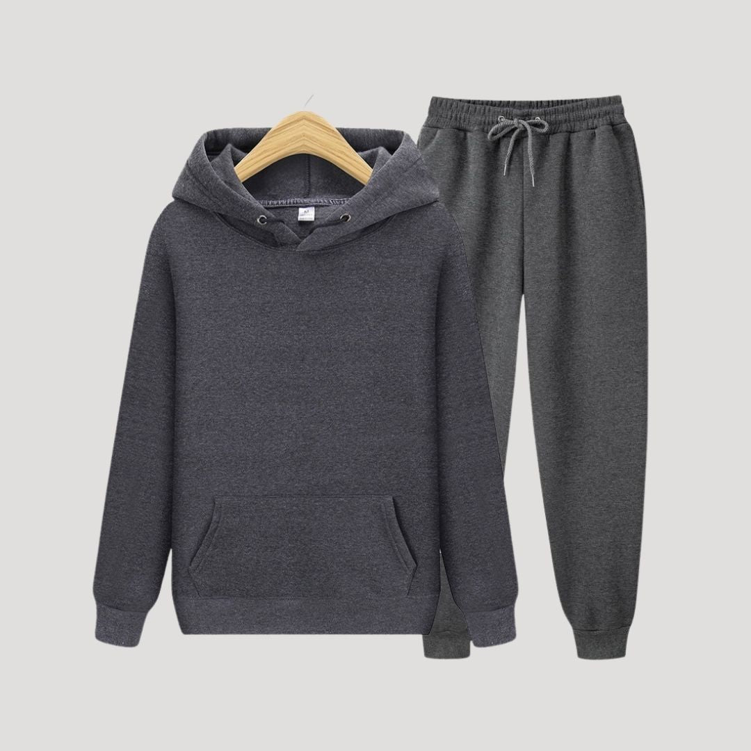 Men’s and women’s fleece hoodie joggers winter tracksuit set