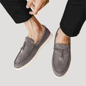 Men's tassel loafers – suede slip on casual shoes
