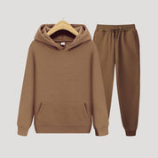 Men’s and women’s fleece hoodie joggers winter tracksuit set