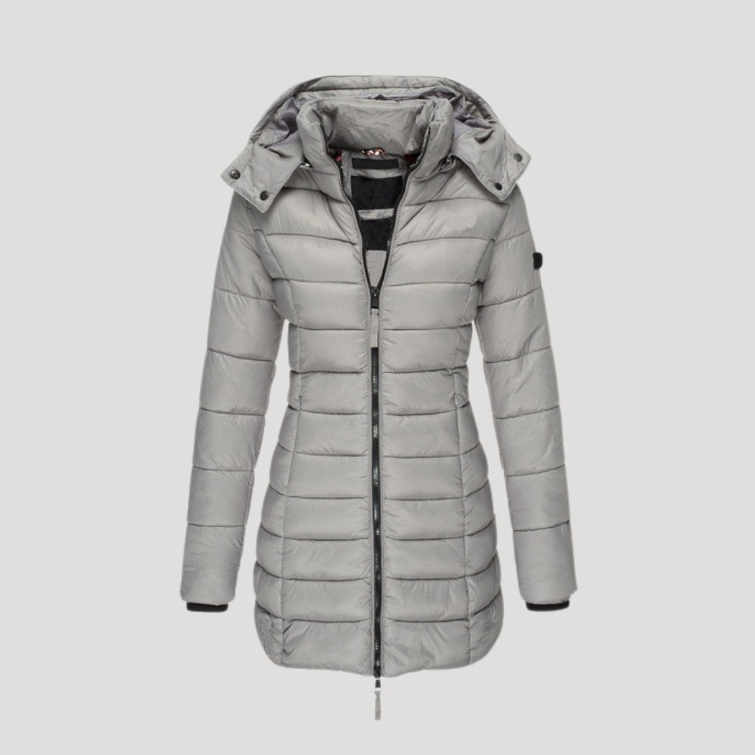 Women’s long padded winter coat hooded puffer jacket
