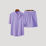 Men’s short sleeve co ord set – summer linen outfit