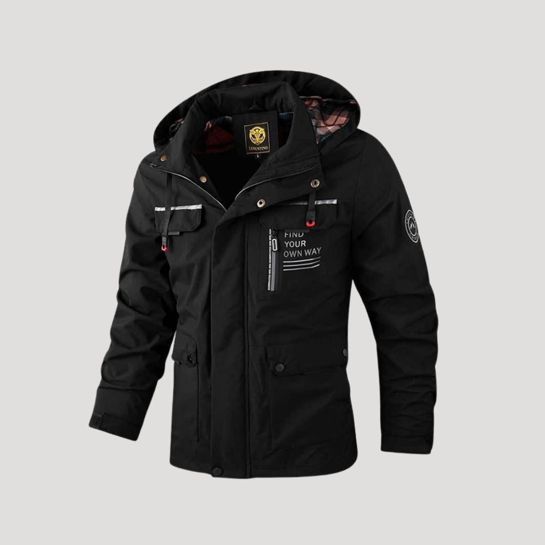 Men waterproof padded hooded winter jacket