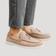 Men's tassel loafers – suede slip on casual shoes