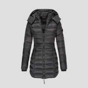 Women’s long padded winter coat hooded puffer jacket