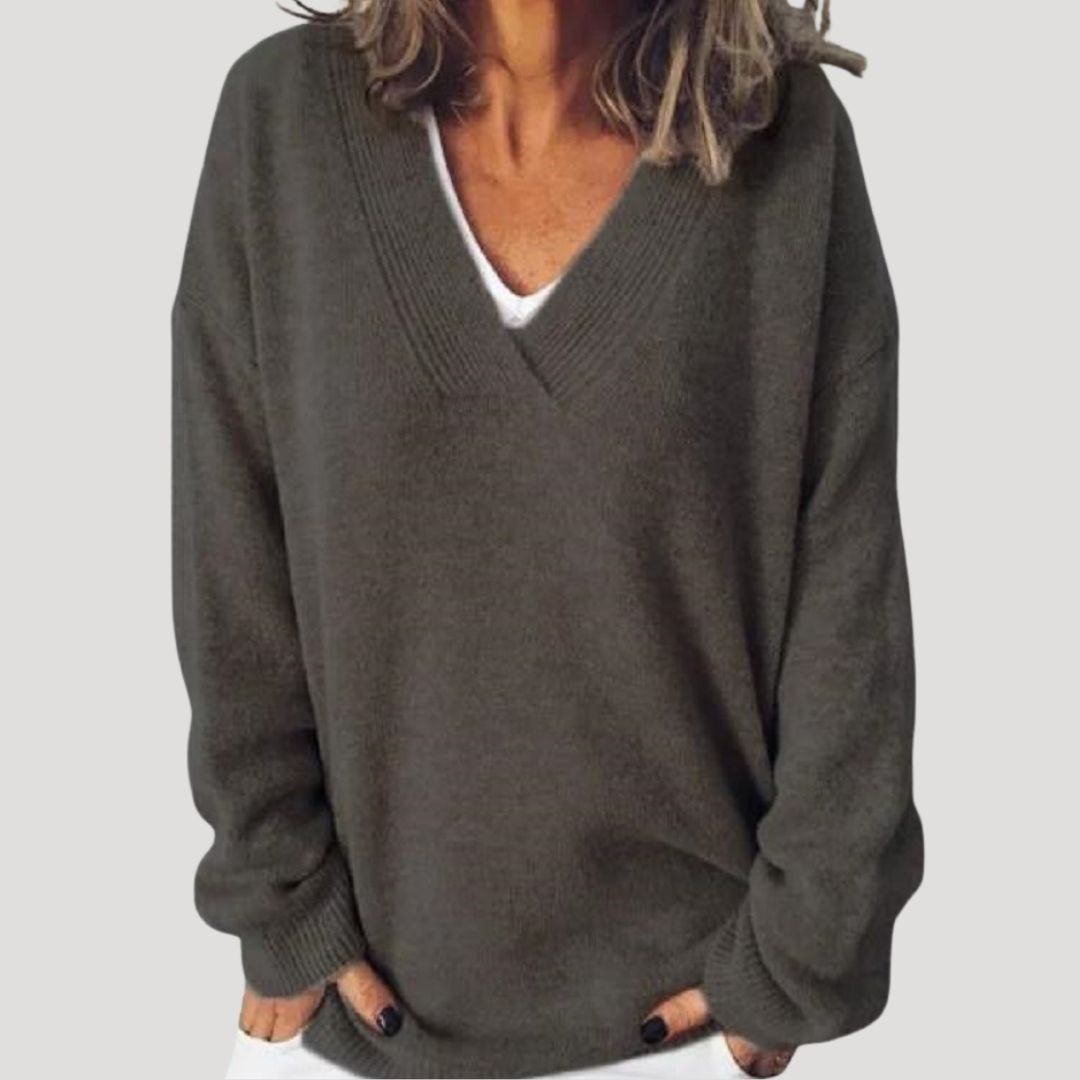 Women’s oversized knitted pink warm winter jumper