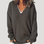 Women’s oversized knitted pink warm winter jumper
