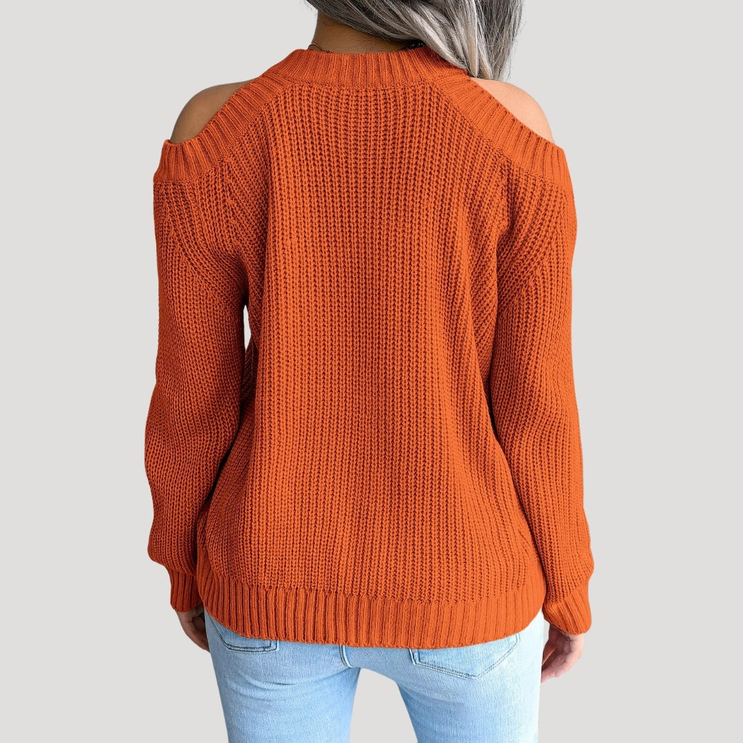 Women’s off shoulder chunky knit sweater