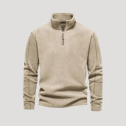 Men’s fleece half zip cosy winter jumper