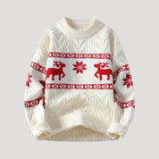 Holiday reindeer knit sweater