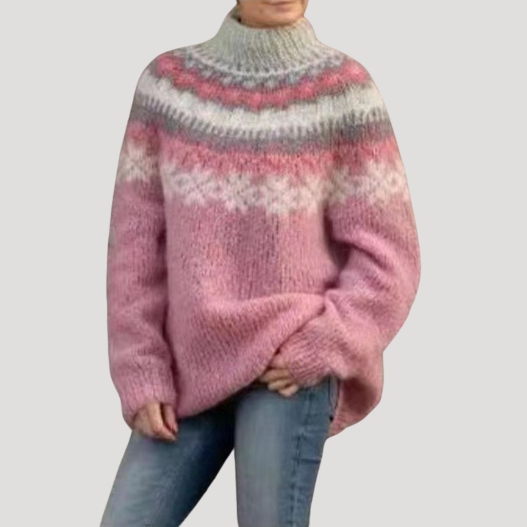 Women’s fair isle chunky knit oversized jumper