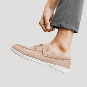 Men's tassel loafers – suede slip on casual shoes