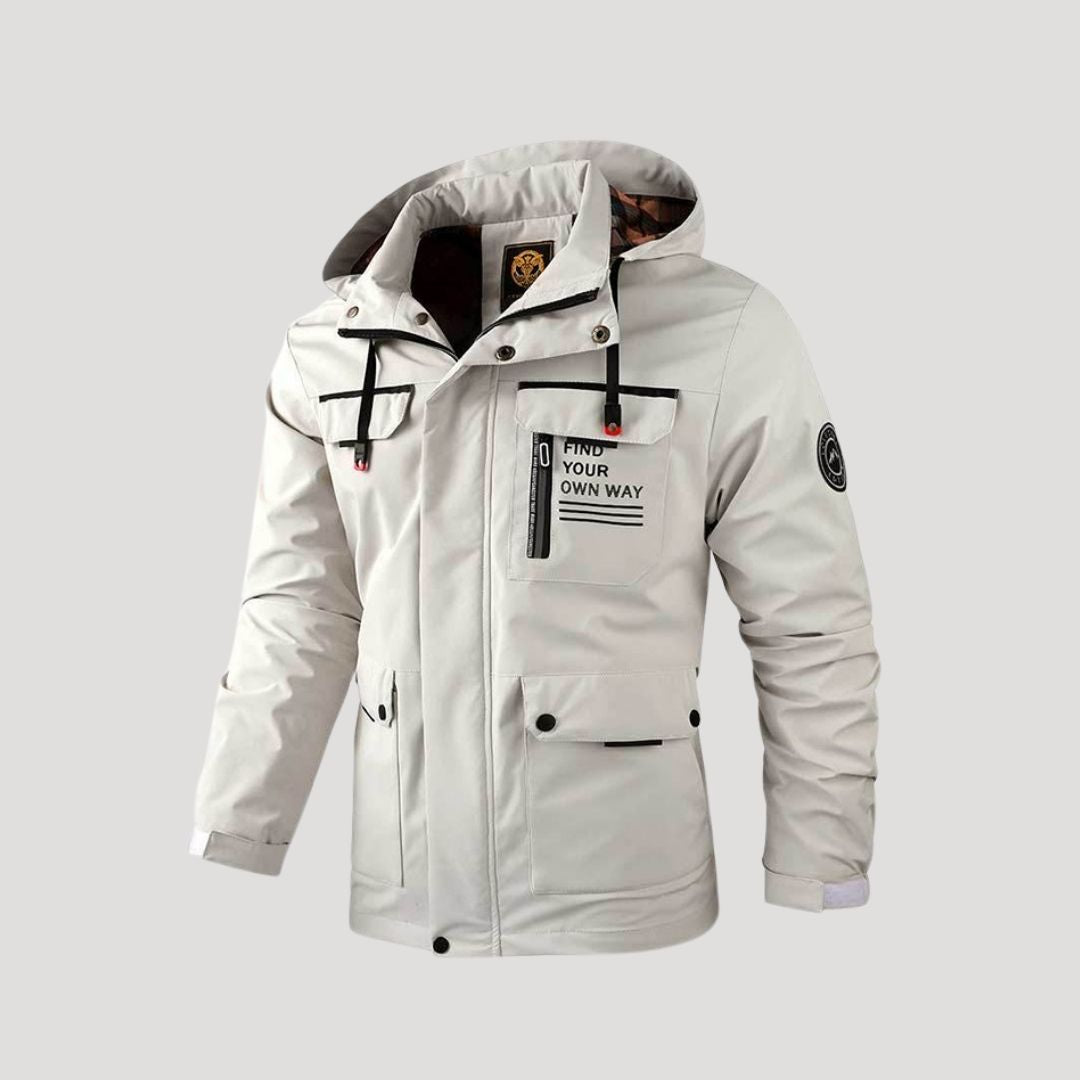 Men waterproof padded hooded winter jacket