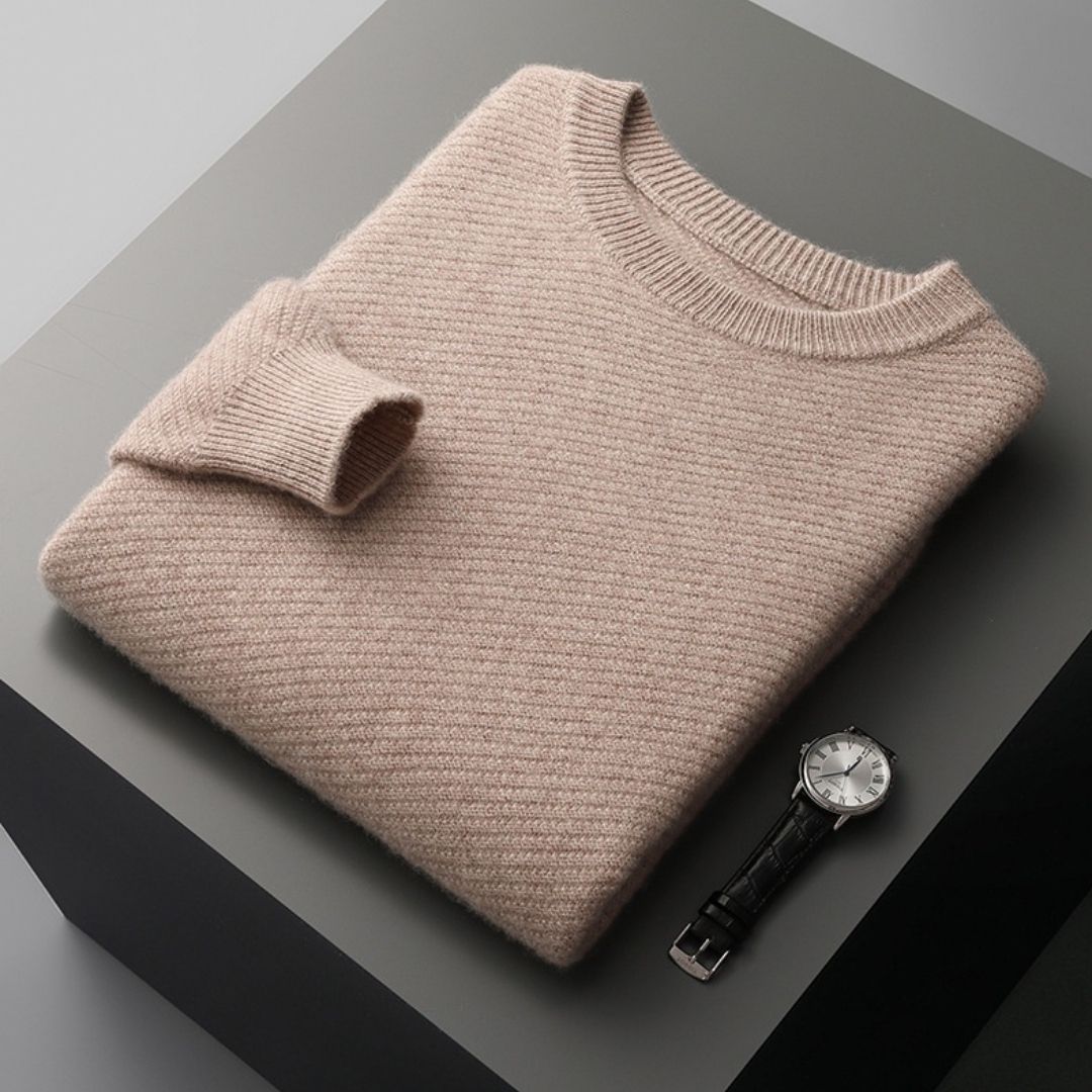 Men’s crew neck soft knitted winter sweater