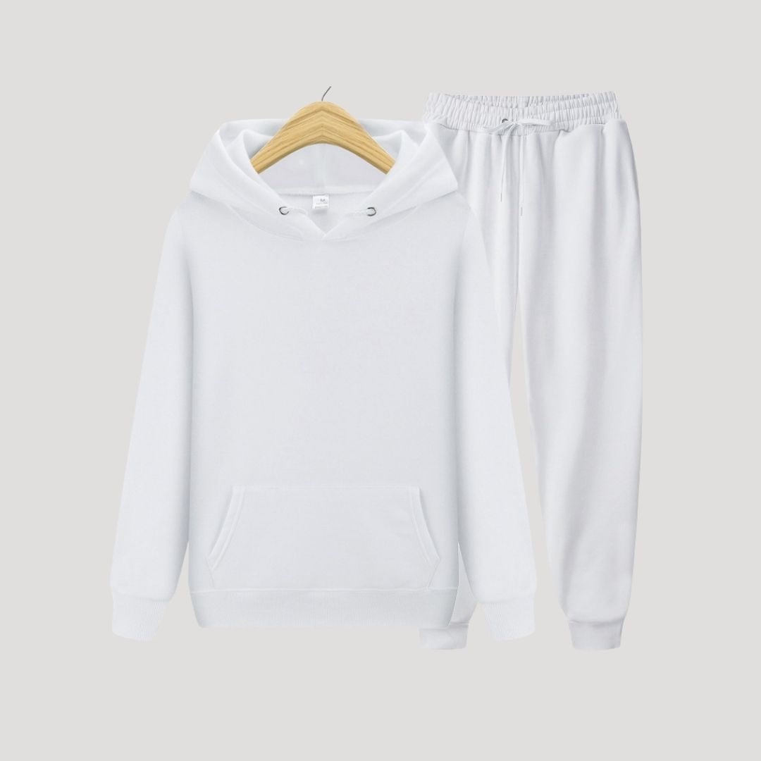 Men’s and women’s fleece hoodie joggers winter tracksuit set