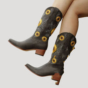 Women’s embroidered western ankle cowboy boots