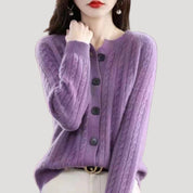 Women’s ribbed button up chunky knitted sweater