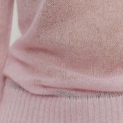 Women's soft sheer wool knit crewneck jumper