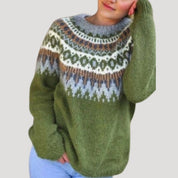 Women’s fair isle chunky knit oversized jumper