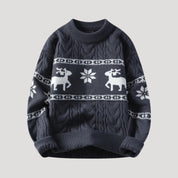 Holiday reindeer knit sweater