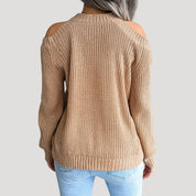 Women’s off shoulder chunky knit sweater