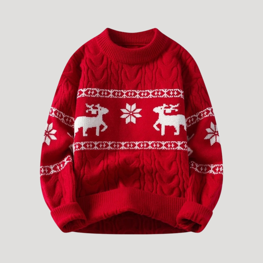 Holiday reindeer knit sweater