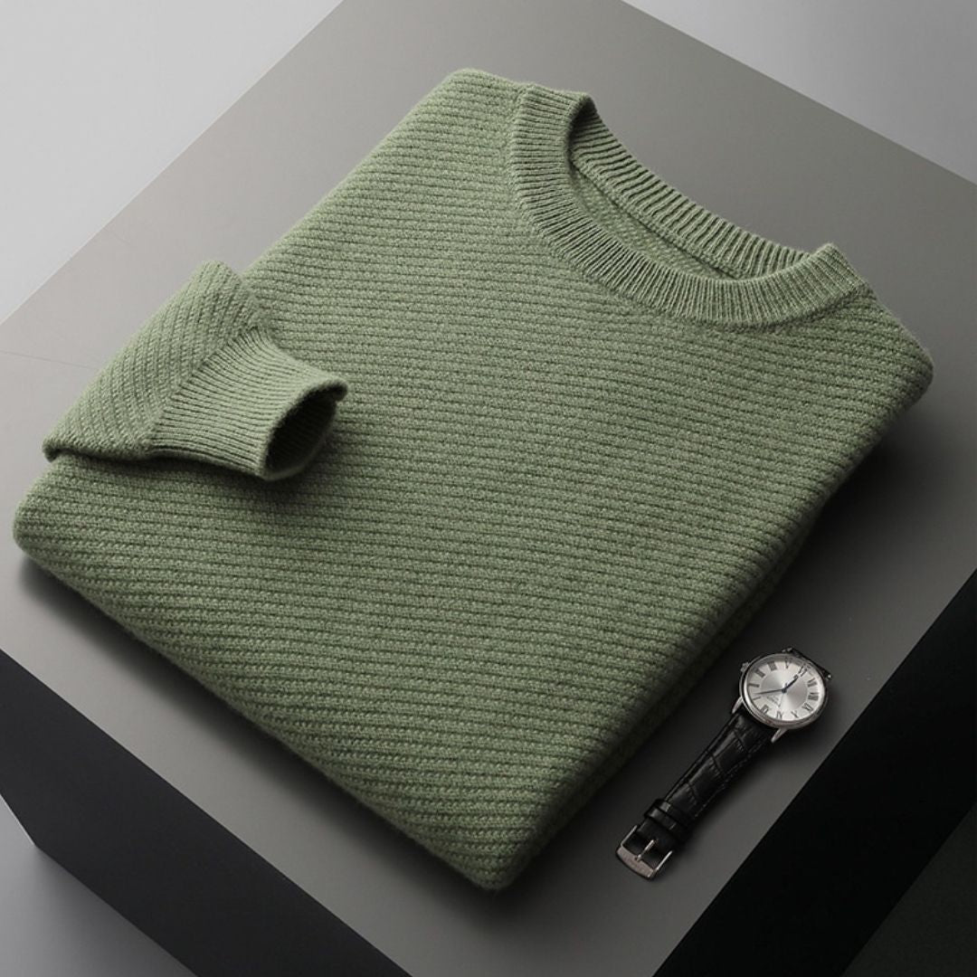 Men’s crew neck soft knitted winter sweater