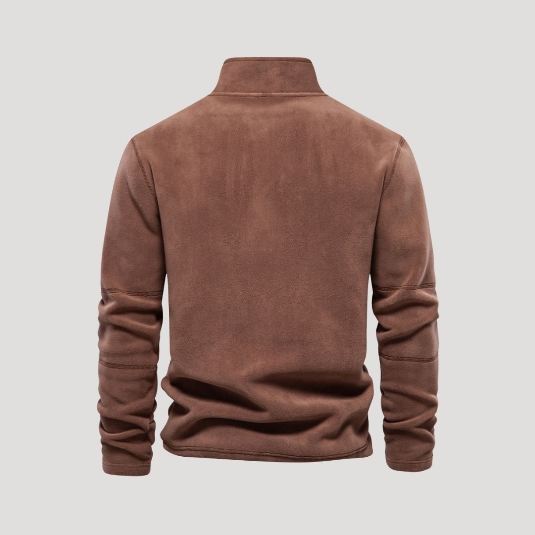 Men’s fleece half zip cosy winter jumper