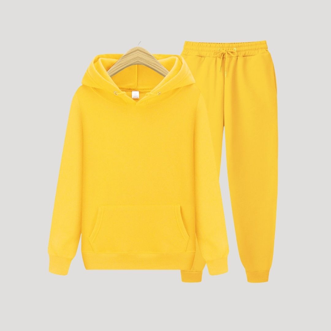 Men’s and women’s fleece hoodie joggers winter tracksuit set