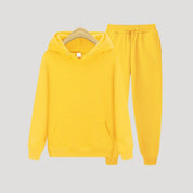 Men’s and women’s fleece hoodie joggers winter tracksuit set