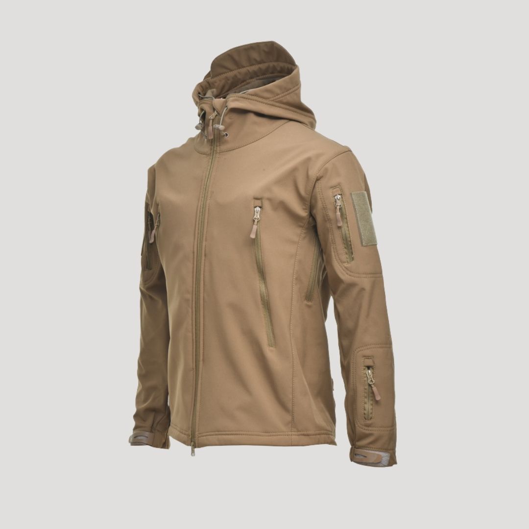 Men’s waterproof winter hooded softshell jacket