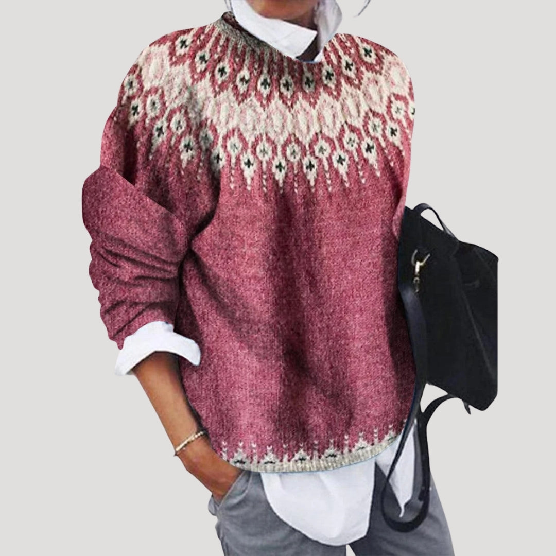 Women’s fair isle christmas jumper winter knit