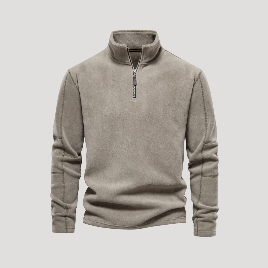 Men’s fleece half zip cosy winter jumper