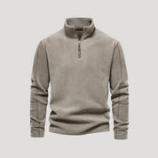 Men’s fleece half zip cosy winter jumper
