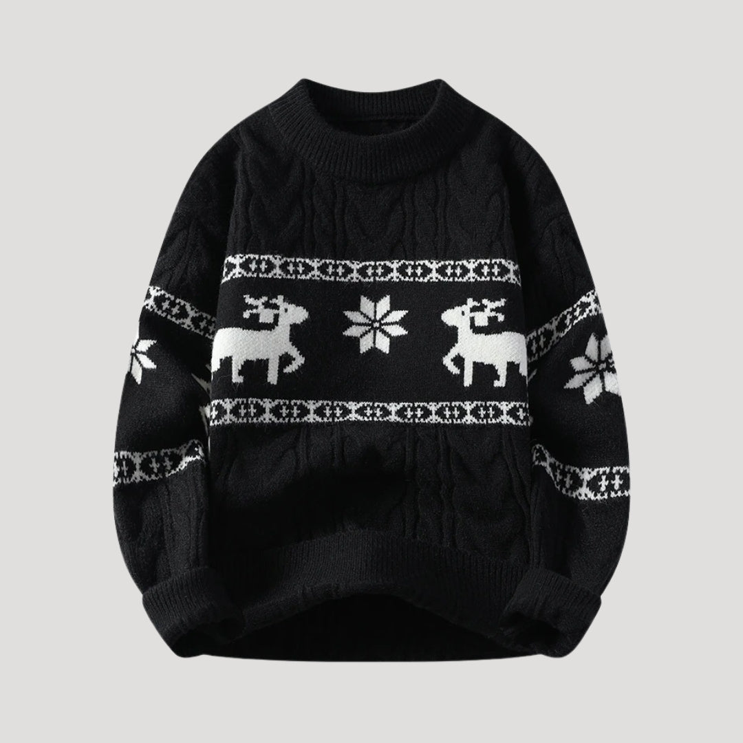 Holiday reindeer knit sweater