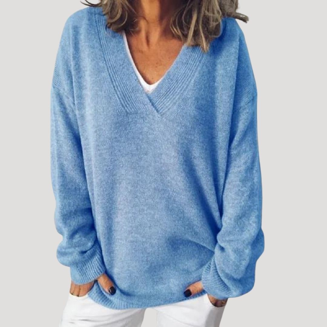 Women’s oversized knitted pink warm winter jumper