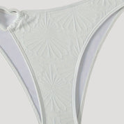 White embossed halter bikini set